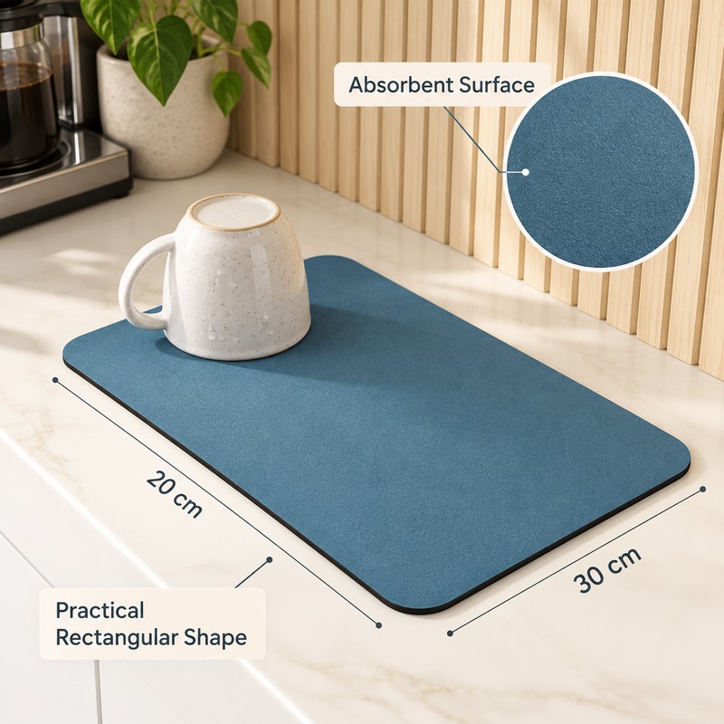 Super Absorbent Kitchen Drying Mat for Countertops – Quick-Dry 20