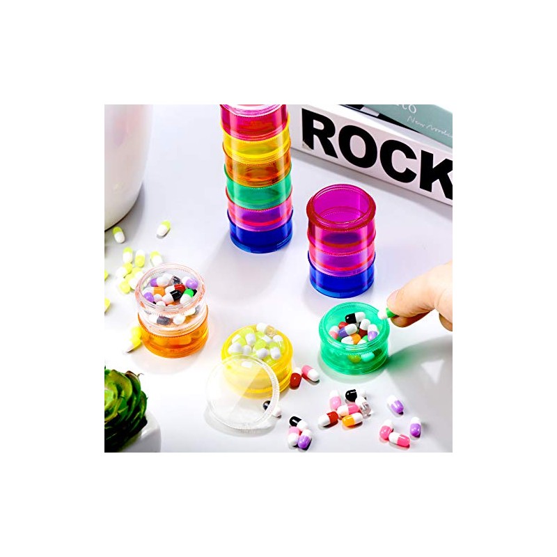 Sieral 2 Set 7 Days Stackable Pill Organizers 7 Compartments