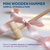 Mini Wooden Hammer for Chocolate, Breakable Heart, Pack of 100