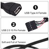 CybNemo USB 2.0 10 Pin Header to Dual USB Type