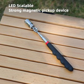 Magnetic Telescopic Picker, Telescopic Magnetic Pickup Tool, Extended Up to 84cm, Scalable Picker With LED Light
