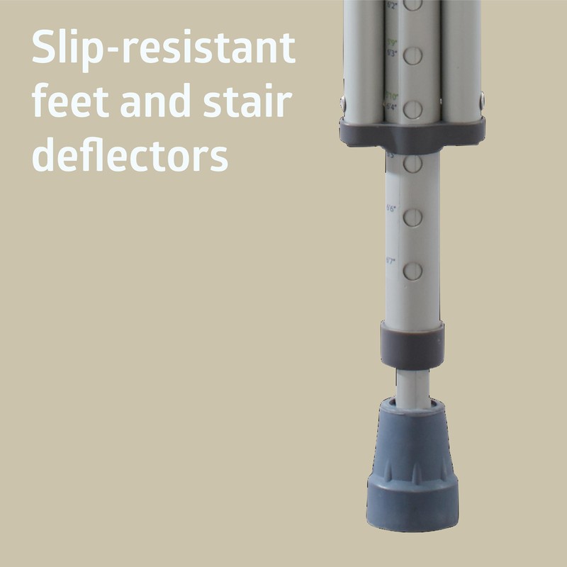 Medline Adjustable Quick-Fit Crutches Easily Adjusts to Fit Kids, Adults