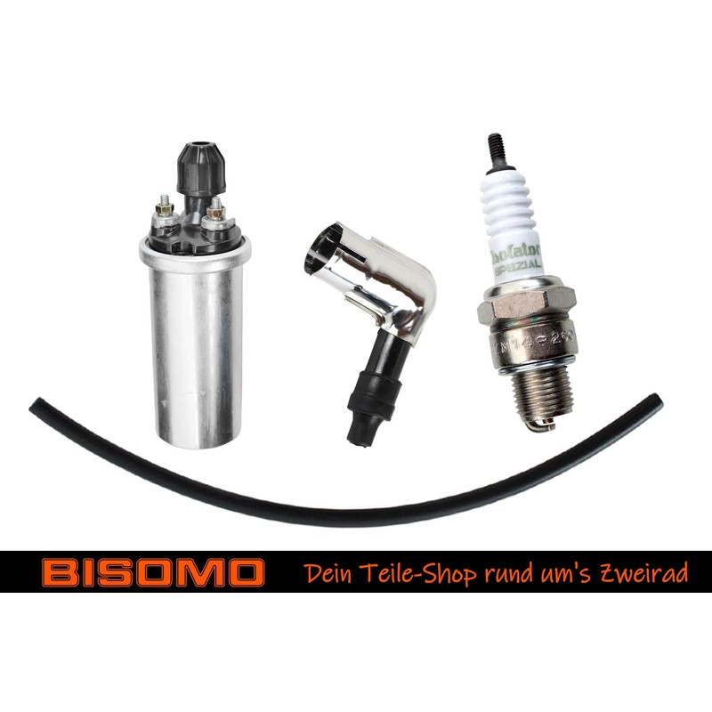Ignition Set, 4-Piece 6 V Ignition Coil + Spark Plug