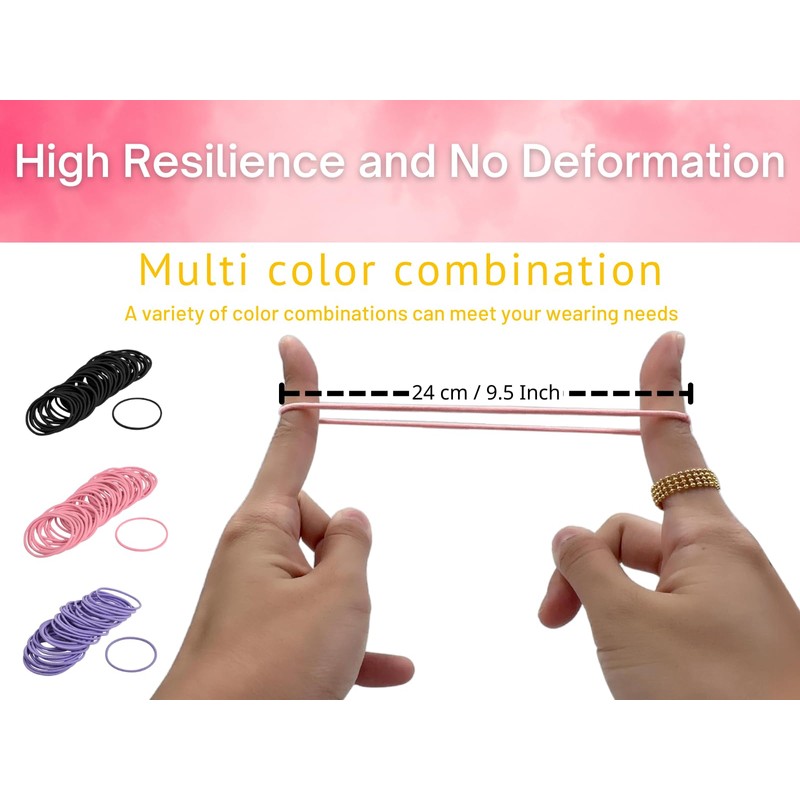 DS. DISTINCTIVE STYLE Hair Ties 50 Pieces 2.5 mm Elastic