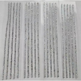 Crystals and Gems CraftbuddyUS 1200 pcs 1.5mm (20 Strips) AB Clear Self Adhesive Round Gems, DIY