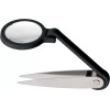 Miracle Point Magnifying Tweezers Sure-Grip Tips Stainless Steel 5x Power