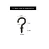 IDEALSV Small Black Ceiling Hooks 1/2'' Screw-in Light Hooks DIY