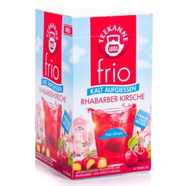 Teekanne frio 8er Pack - mit allen neuen Sorten - Eistee Pfirsich und Zitrone, Rhabarber-Kirsche, Sport Mango-Orange (8 x 45 g)