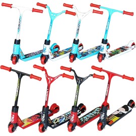 2Pcs Finger Scooter, Multi-Colored Finger Skateboards, Simulation Mini Scooter Finger Toy With Removable Wheels, Finger Training,Scooter For Party Favors Skateboards Fidget and Finger