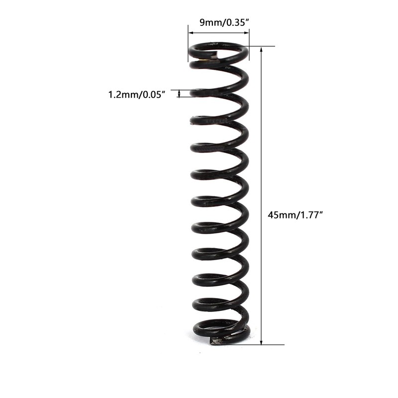 TOP-VIGOR 10Pcs Compression Spring, 1.2mm Wire Dia, 9mm OD, 45mm