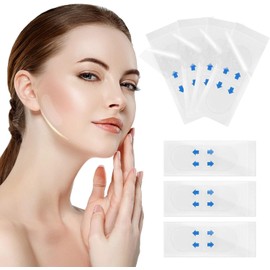 XTYAU Face Lift Tape, 40 Pcs Face Tape Lift Invisible Waterproof Face Stickers, Instant Makeup Face Lift Tool, Face Lift Stickers for Concealing Wrinkles Double Chin Sagging Tightening Skin (White)