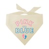 Pink Or Blue Baby Announcement/Gender Reveal Dog Bandana (Natural, XS