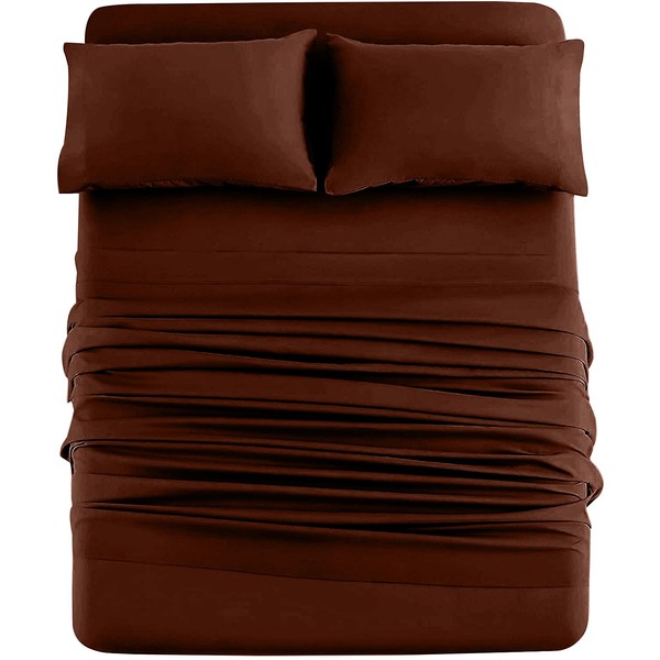 DAN RIVER Queen Jersey Sheet Set|Luxury Heather 100% Cotton Bed