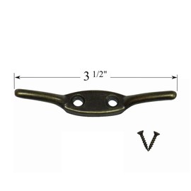 3 1/2" Antique Brass METAL CORD CLEAT for Woven Woods, Roman and Pleated Shades