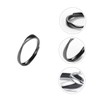Baluue Stylish Silver Couple Ring Open Design Finger Jewelry for