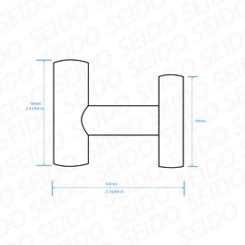 SEIDO Heavy Duty SUS 304 Stainless Steel Bathroom Robe Hooks, Screw Mounted Single Towel Hook with Minimalist Contemporary Design, Brushed Nickel - 2 Pack