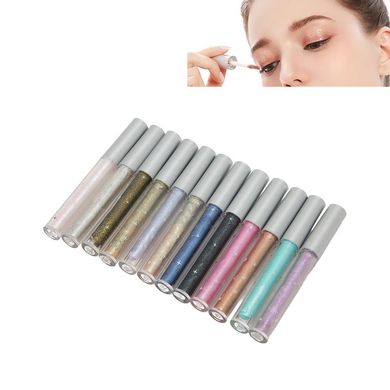 12PCS Liquid Eyeshadow Set Diamond Sparkling Matte Glitter Eyeshadow Set