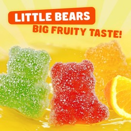 Guatemalan Gummy Bears 8 oz – Assorted Flavors (Orange, Peach, Cherry, Grape, Cranberry, Apple), Gelatin Based Gummies, Bulk Jelly Fruit Candy in Resealable Bag