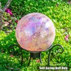 VCUTEKA Gazing Ball, Iridescent Crackled Glass Mosaic Gazing Balls Sphere