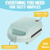 Tasty Mini Nonstick Waffle Maker, Perfect for Individual Waffles, Hash