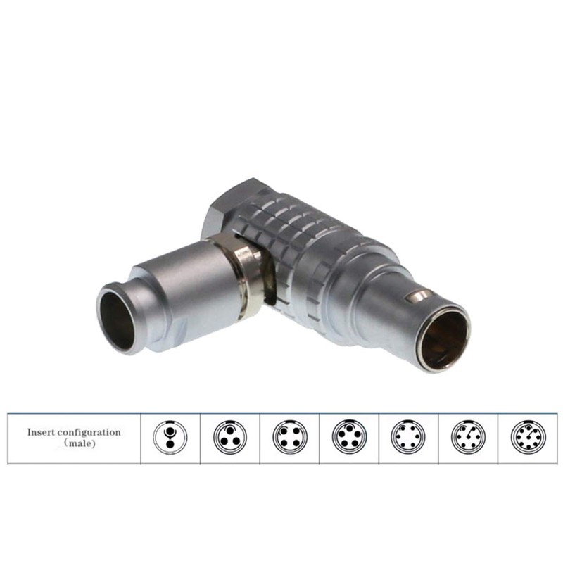 HangTon FHG.0B 6 Pin Right Angle Connector, Circular Push-Pull Male