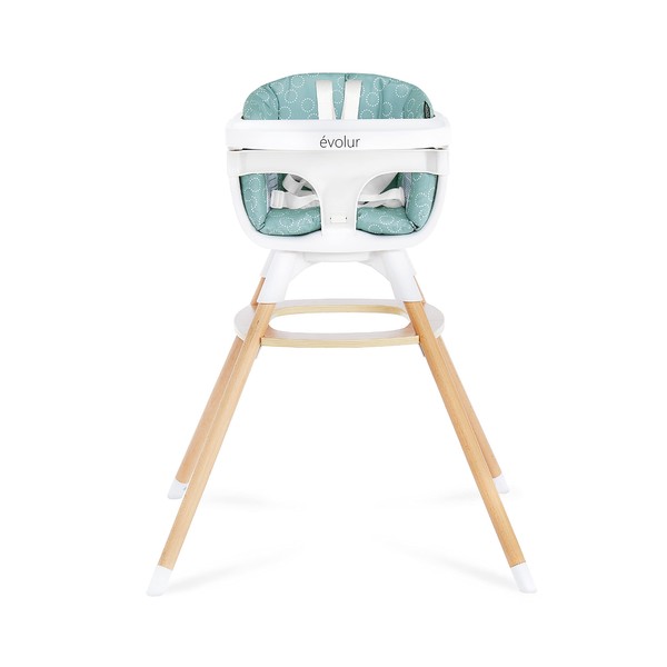 Evolur Ann Beechwood 4-in-1 Highchair | 360 Seat Rotation |