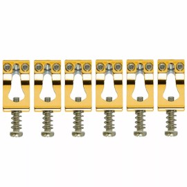 GOTOH NEW (6) Gotoh S200 SOLID BRASS Saddles 10.8mm for 510T Tremolos - GOLD