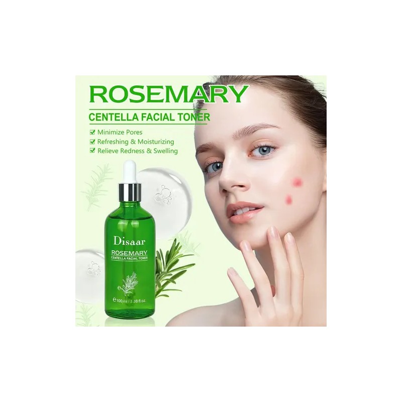 Tonico Facial Romero Centella, Control Grasa Poros, Kit 2pz