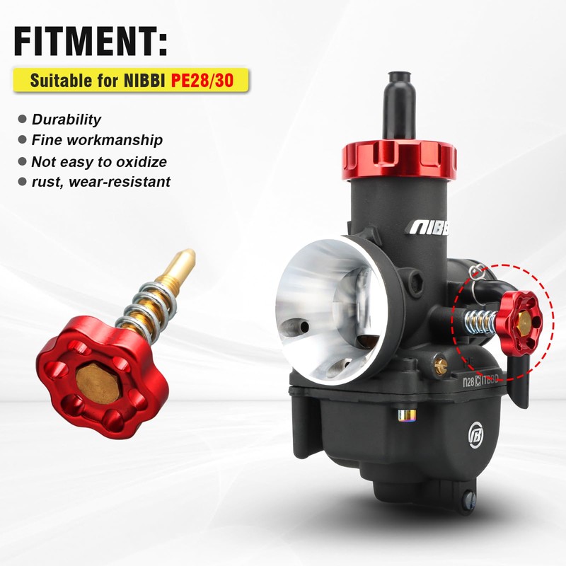 NIBBI Carburetor Idle Screw,Carb Rebuild Kit,Idle Speed Accessories Replacement for