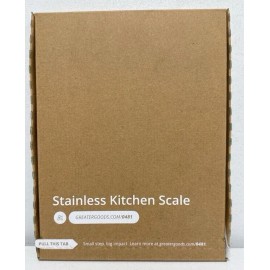 Greater Goods Digital Kitchen Scale Digital Weight Grams and Ounces Stainless Steel - New