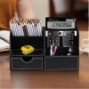 PUSU Desk Organizer, PU Leather Desktop Organizers and Accessories, Office