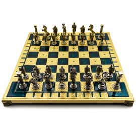 Handmade Icarus Metal Chess Set in Wooden Box
