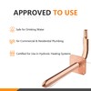 HeSun 20-Pack 1/2 Inch Barb Crimp Copper Stub Out Elbow,