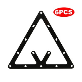 CM Pack of 6 Sheets Magic Ball Rack Pro Triangle Billiards Ball Rack with Pool Table Marker Dots for Rack 8, 9, and 10 Ball Combo Pack and Snooker
