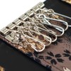 COCOLUCK Men's Key Case, Japanese Pattern, Golden Brocade, Nishijin Textile,