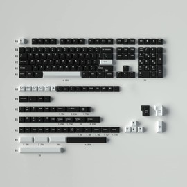 WOB Keycaps 172 Keys Cherry Profile Double Shot Keycaps Set Fit for 60% 65% 75% 95% ISO ANIS Mechanical Keyboard Cherry Mx Switches