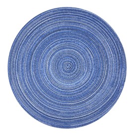 Wrapables® 15" Woven Round Placemats (Set of 6), Blue