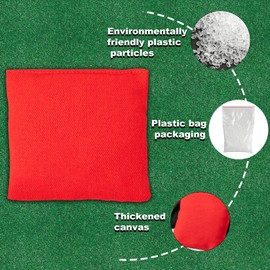 WOFEU 10 Pcs Bean Bags,Bean Bags for Kids Throwing, Mini Cornhole for Tossing Sports Outdoor Family Games Kids Toys Hand Toss Games Boys Girls Party Games（Black+Red）