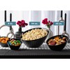 Posh Setting Black Plastic Serving Bowls Disposable Plastic Angled Serving