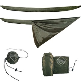 onewind One Piece Tarp Sleeve 12ft, Camping Rain Fly Snakeskin for Tarp Easy Storage and Display, Lightweight and Breathable for Outdoor Camping, Hiking and Backpacking, OD Green
