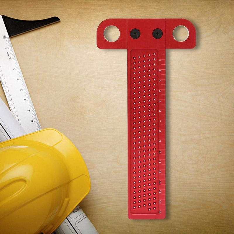 T Type Square Ruler Woodworking Aluminum Alloy Scriber Measuring Carpentry