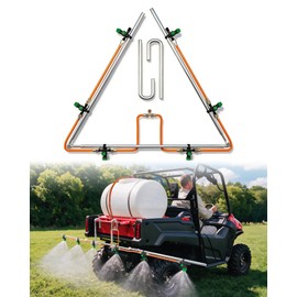 6 Nozzle ATV/UTV Sprayer Boom Kit with 2 Heavy-Duty Hooks, 122" Foldable