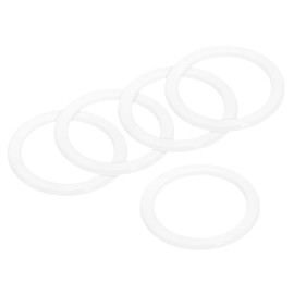 MECCANIXITY Gasket Seal Coffee Maker White Silicone Ring Replacement 56x73x3.3mm for 6-Cup Aluminium Coffee Pot, Pack of 5