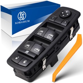 Sorghum Power Window Switch Driver Side - Master Window Switch Compatible with 12-15 Chrysler Town & Country Dodge Grand Caravan Ram C/V 1500 2500 3500 4000 9+3 Pins Replace# 68110866AB 68110866AA