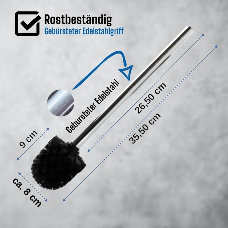 Daloual - 10 x Replacement Toilet Brush Head Black Diameter