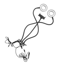 OSALADI Double Head LED Camera Fill Light for Video Conferencing Adjustable Brightness Compact Design for Streaming and Photography for Content Creators