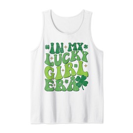 In My Lucky Girl Era St Patrick's Day Shamrock Lucky Charm Tank Top