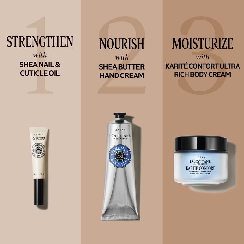L'Occitane Shea Nail Oil, 0.25 fl oz (7.5 ml), Moisturizing,
