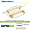 KOPPALIVE 6-Pack Solid Brass Cabinet Pulls, Gold Handles for Cabinets,