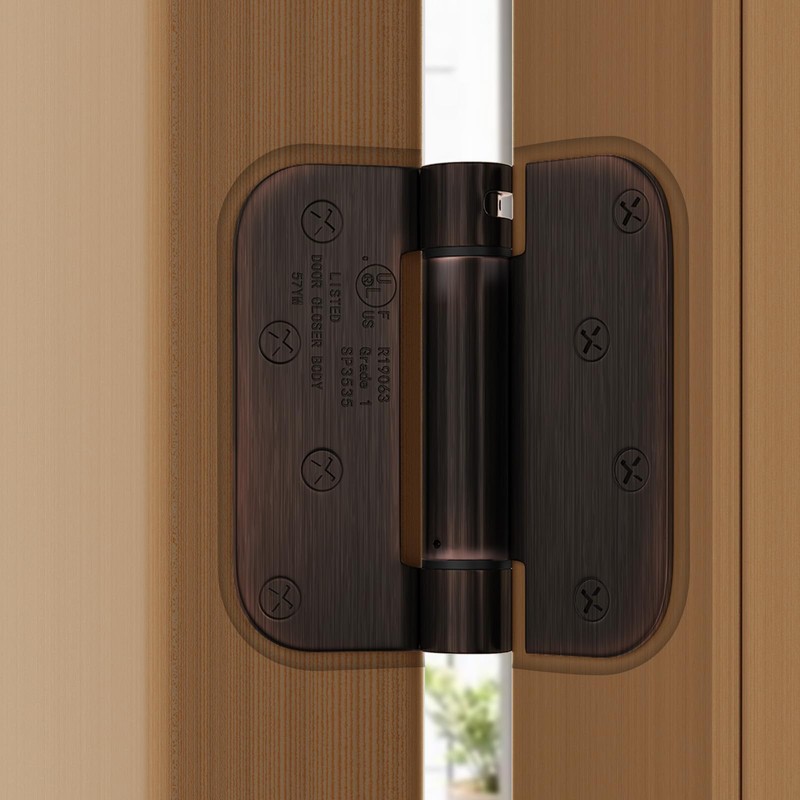 Haidms Self Closing Door Hinges 3 Pack Oil Rubbed Bronze